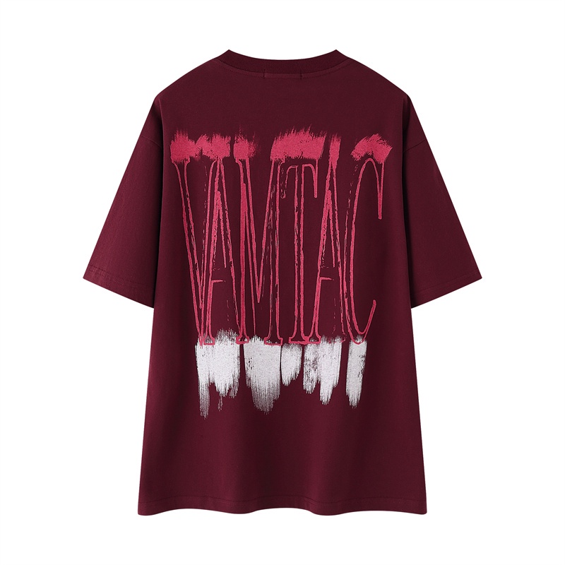 Vamtac Áo Thun Tay Ngắn Dáng Rộng In Chữ Thời Trang Mùa Hè Cho Nam Và Nữ