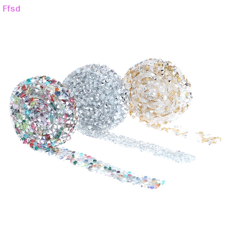 {Ffsd} Cuộn Dây Ruy Băng Đính Đá Pha Lê Cố Định Viền May Vá 1 Yard