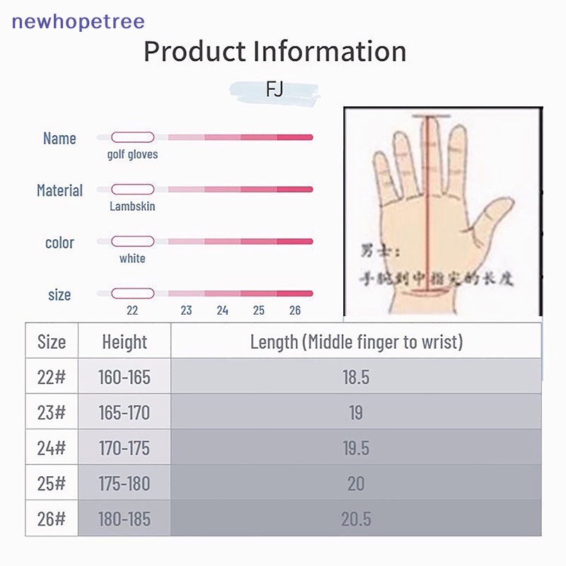 Găng Tay Đánh Golf Da Cừu Chống Trượt Thoáng Khí Cho Nam