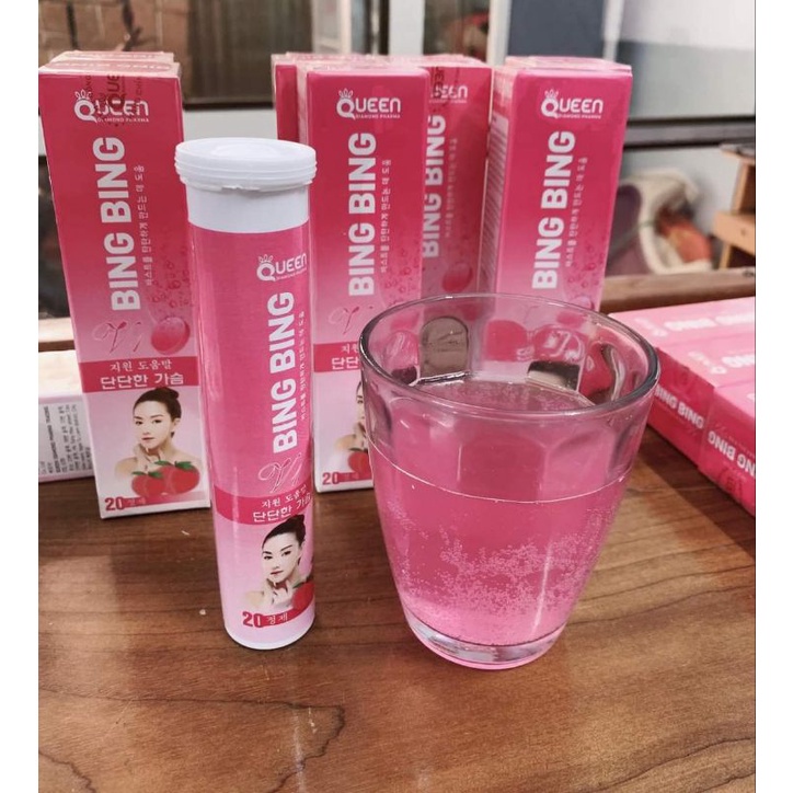 Hộp 20 viên sủi nỡ ngực, Tăng size vòng 1 bing bing , giúp vòng 1 săn chắc đầy đặn