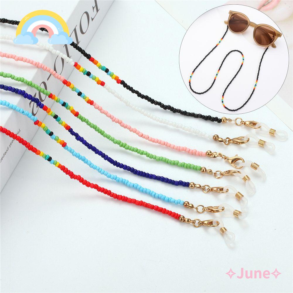 JUNE Giá Đỡ Mắt Kính Có Chuỗi Hạt Bằng Acrylic Tiện Dụng