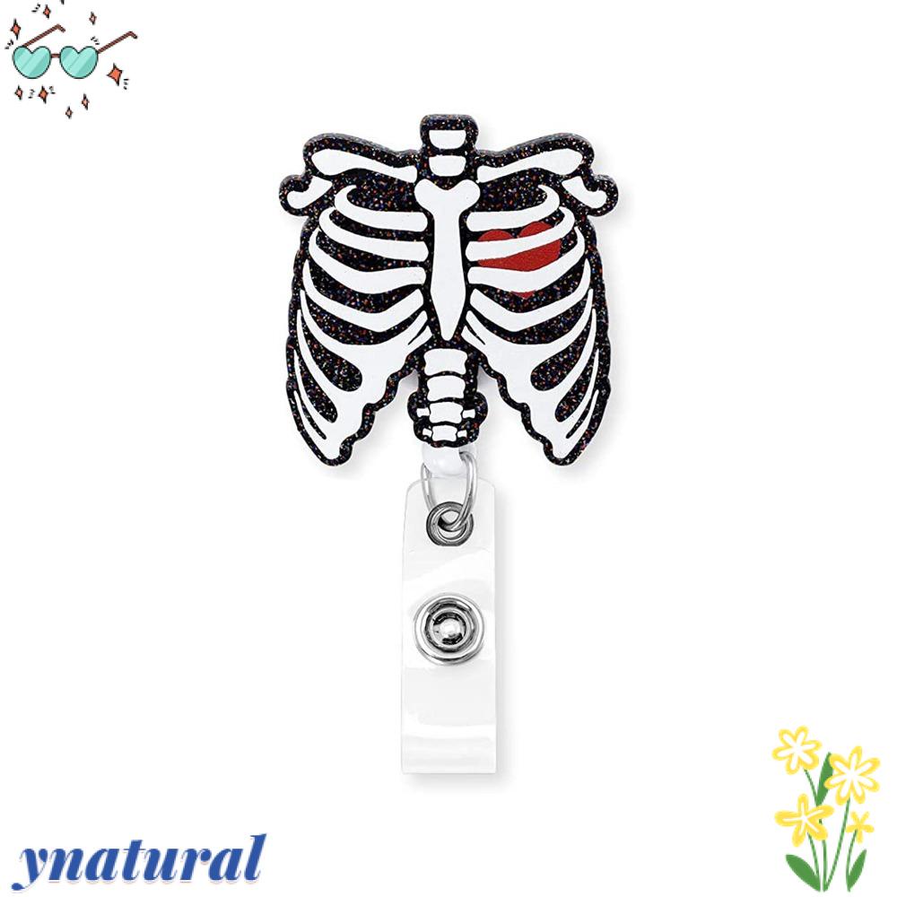 YNATURAL Cuộn Dây Móc Chìa Khóa Bằng Acrylic Có Thể Thu Gọn Tiện Dụng Cho Văn Phòng