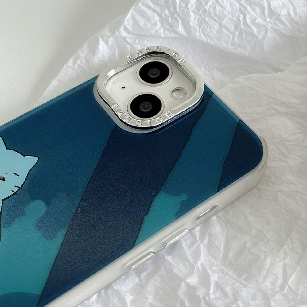 Ốp Điện Thoại TPU Mềm Chống Sốc Mạ Điện In Hình Mèo Dễ Thương Cho IPhone 14 13 12 11 Pro Max X XR 8 7 Plus
