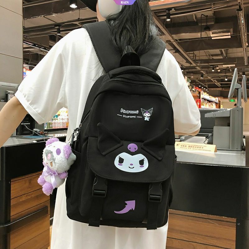 Ba Lô Đi Học Đựng Laptop Họa Tiết Hoạt Hình My Melody Kuromi Cinnamoroll Pom Purin Dễ Thương Làm Quà Tặng Sinh Nhật Cho Bé Gái [RAIN]