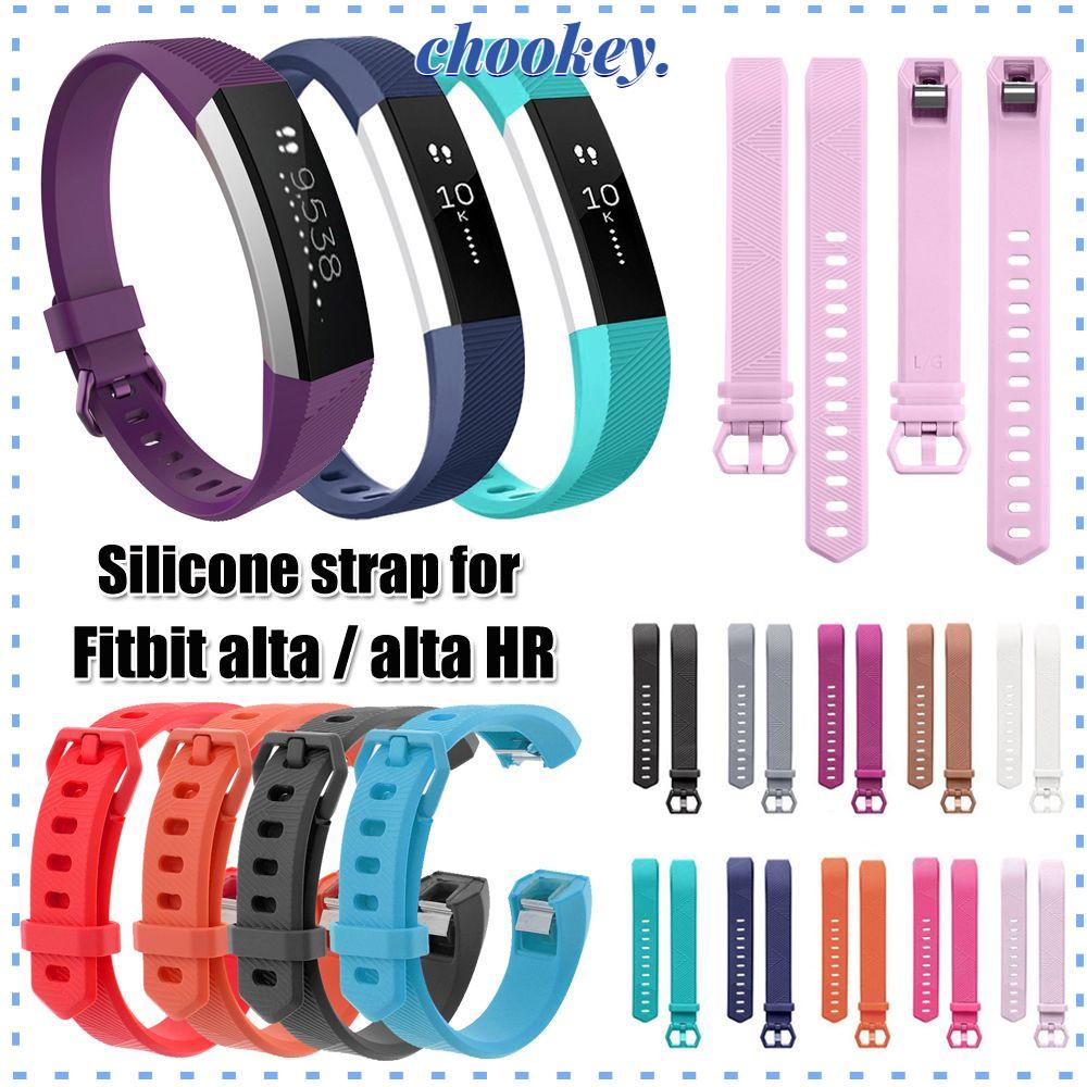 CHOOKEY Dây Đeo Thay Thế Chất Liệu Silicon Màu Trơn Cho Fitbit Alta / Fitbit Alta HR