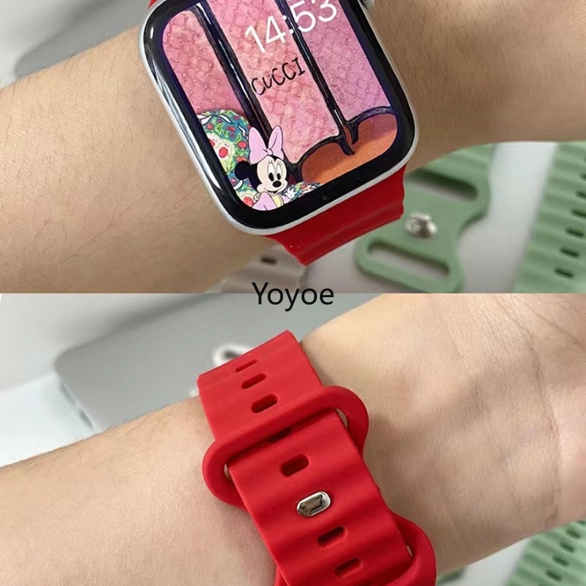 Dây Đeo Bằng Silicone 49mm / 45mm / 44mm / 42mm 41mm / 40mm / 38mm Cho iWatch Ultra Series 8 7 6 5 4 SE 3