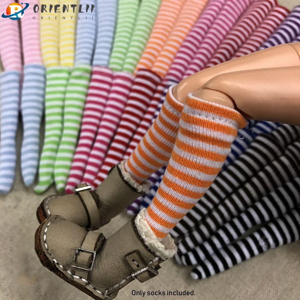 ORIENTLII 1 Đôi Vớ Kẻ Sọc Chất Lượng Cao Trang Trí Nhà Búp Bê