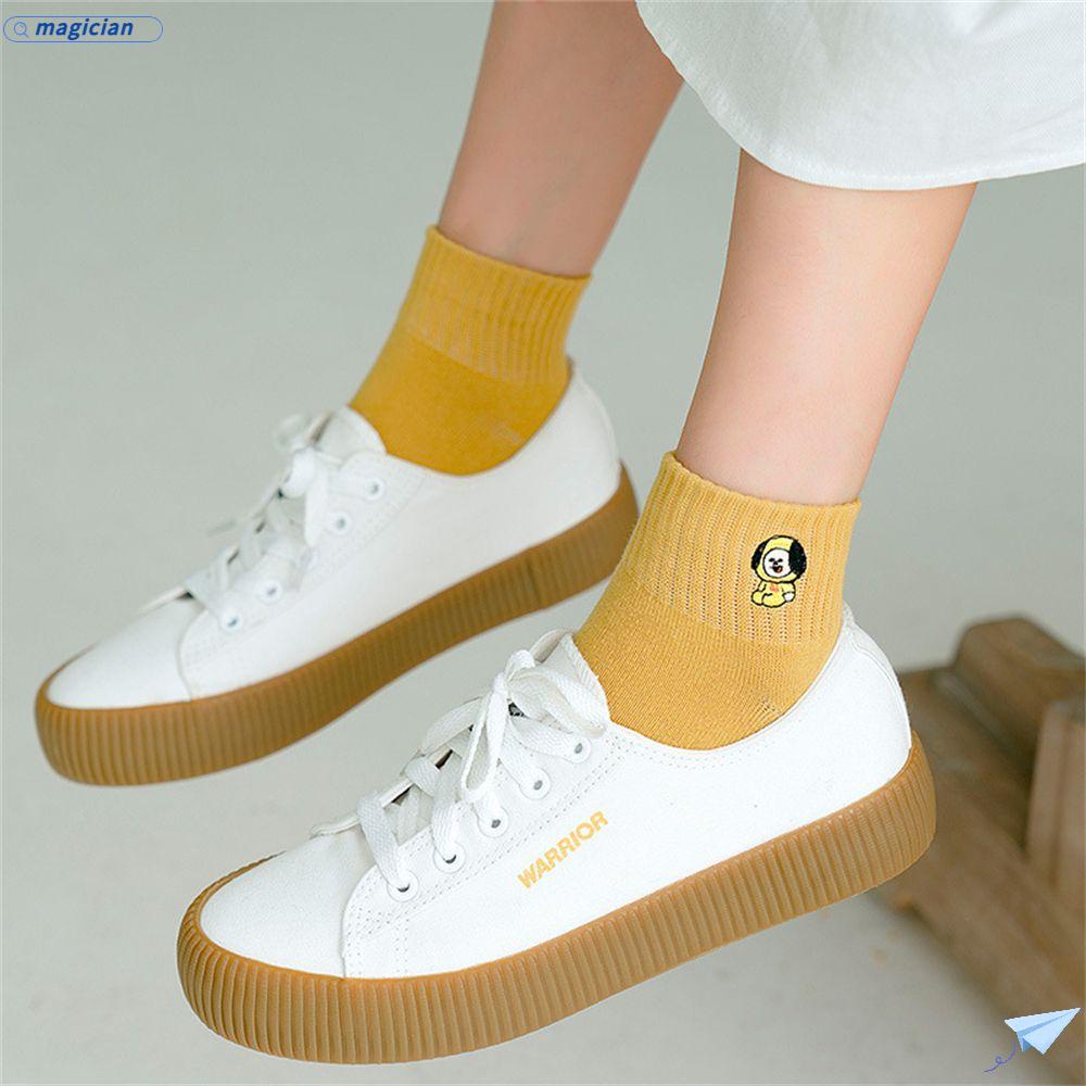 MAG Vớ Cotton Mềm Cổ Ngắn Phong Cách Hàn Quốc Thời Trang Xuân Thu Cho Nữ