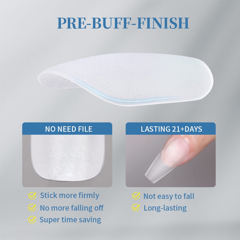 BORN PRETTY Bộ 120 Móng Tay Giả Ngắn Màu Nhám xs