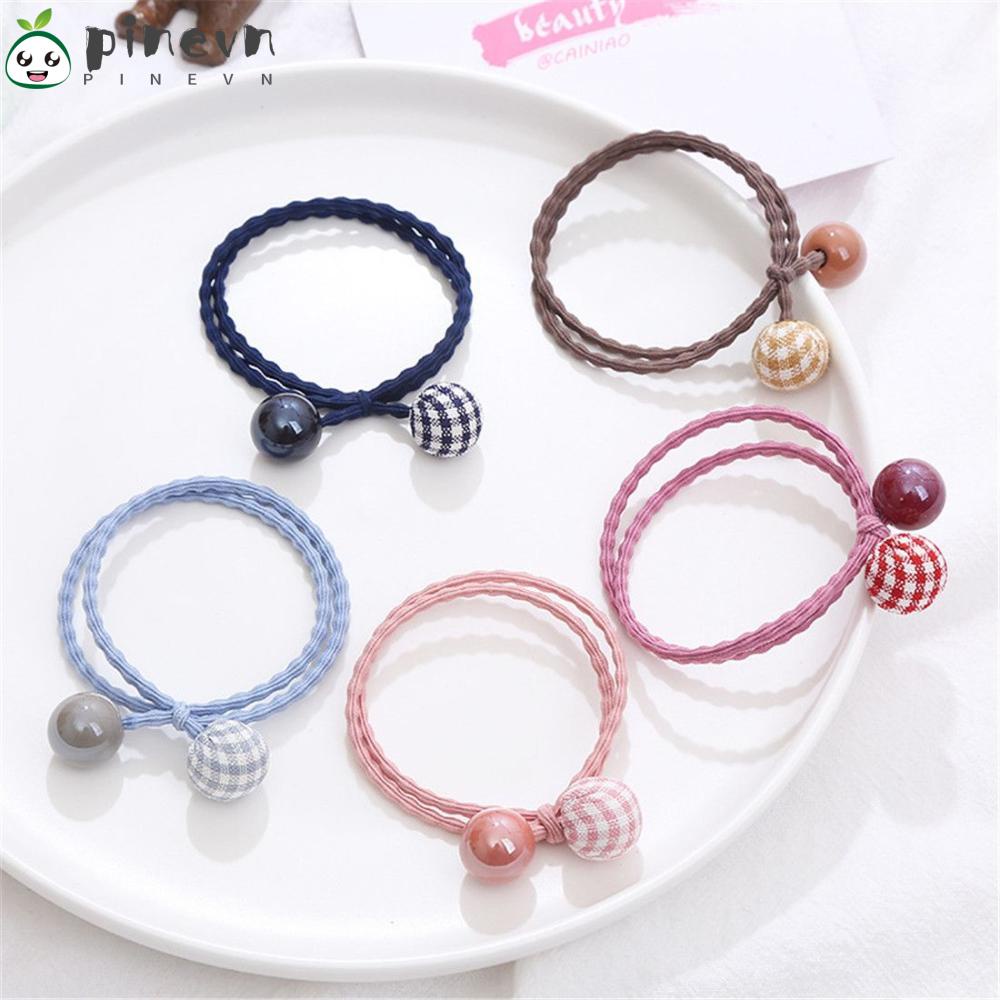 PINEVN Dây Cột Tóc Đính Bóng Lông Mới Cho Nữ