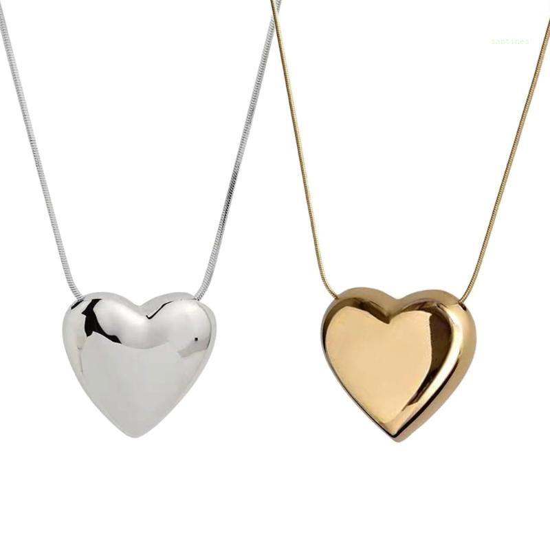 Vòng cổ Hai Mặt Hình Trái Tim Phong Cách Hip Hop Thời Trang Cho Nữ