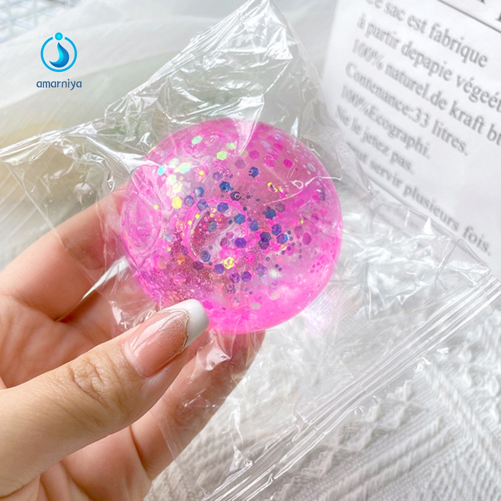 (Shop Amart) Đồ Chơi Bóp Hình Trái Bóng Kim Sa Mềm Giúp Giải Tỏa Căng Thẳng