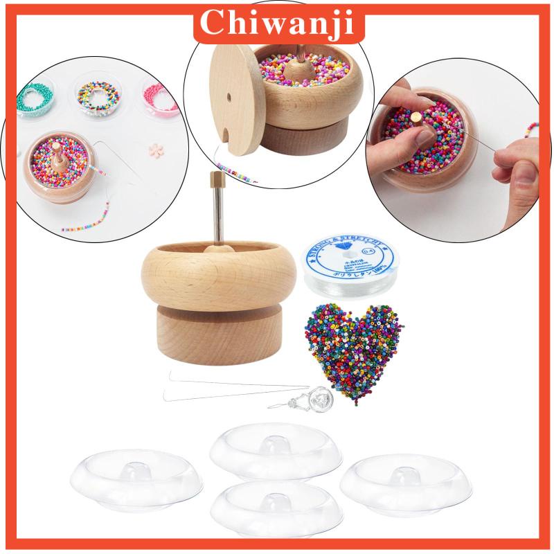 Bộ Tô Và Hạt Cườm Bằng Gỗ Dùng Làm Trang Sức Thủ Công DIY