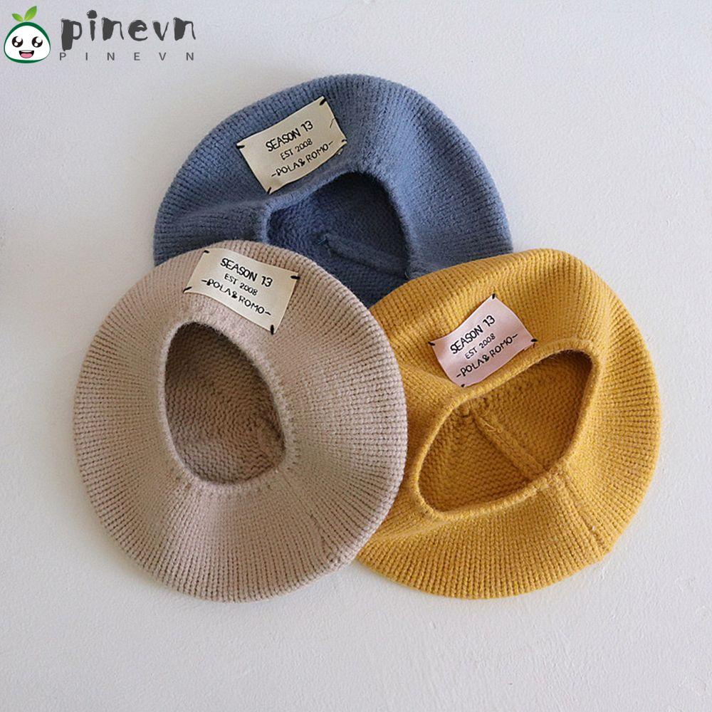 PINEVN Mũ Len In Chữ Thời Trang