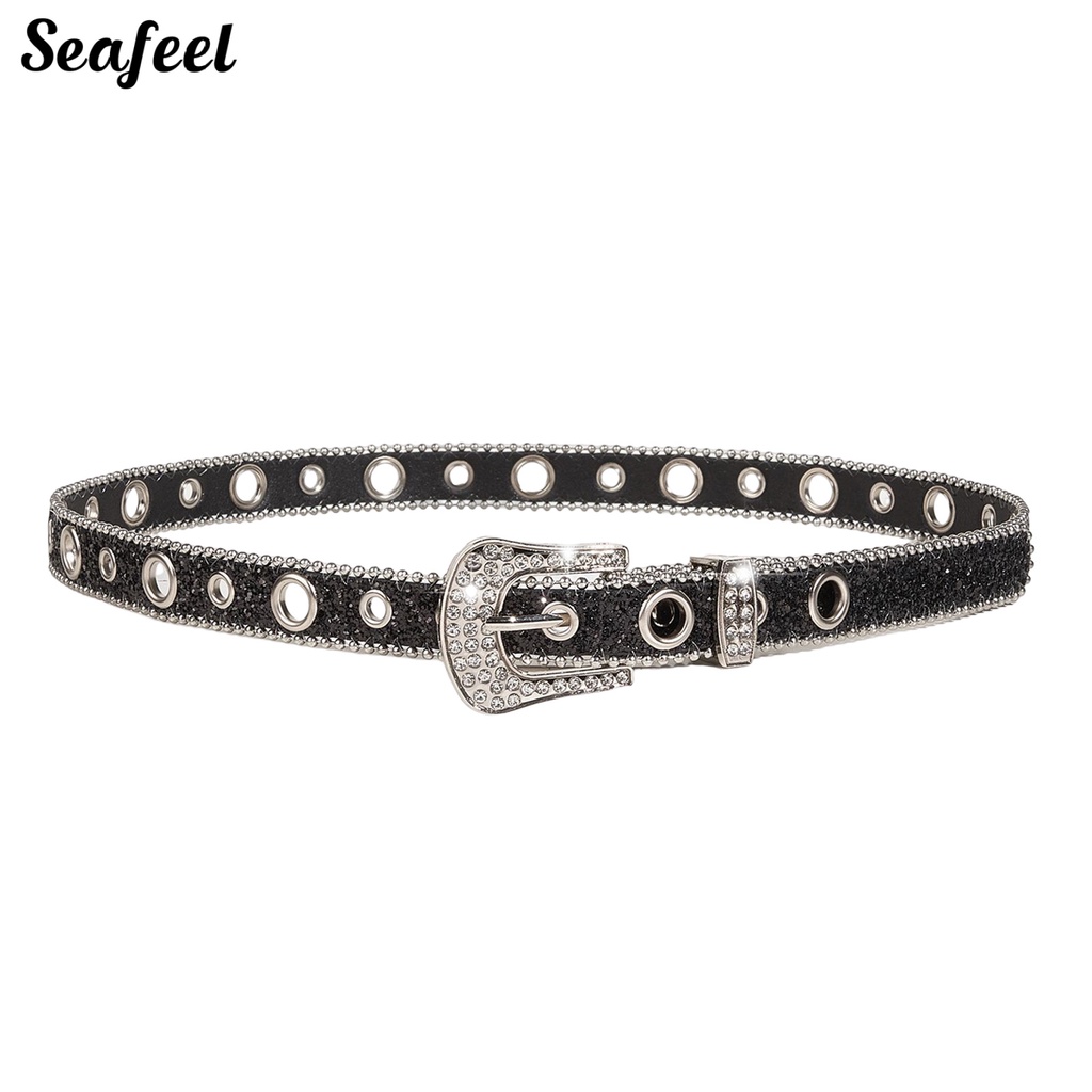 Thắt Lưng Đính Đá Kim Sa Lấp Lánh Sang Trọng Thời Trang Cho Nữ