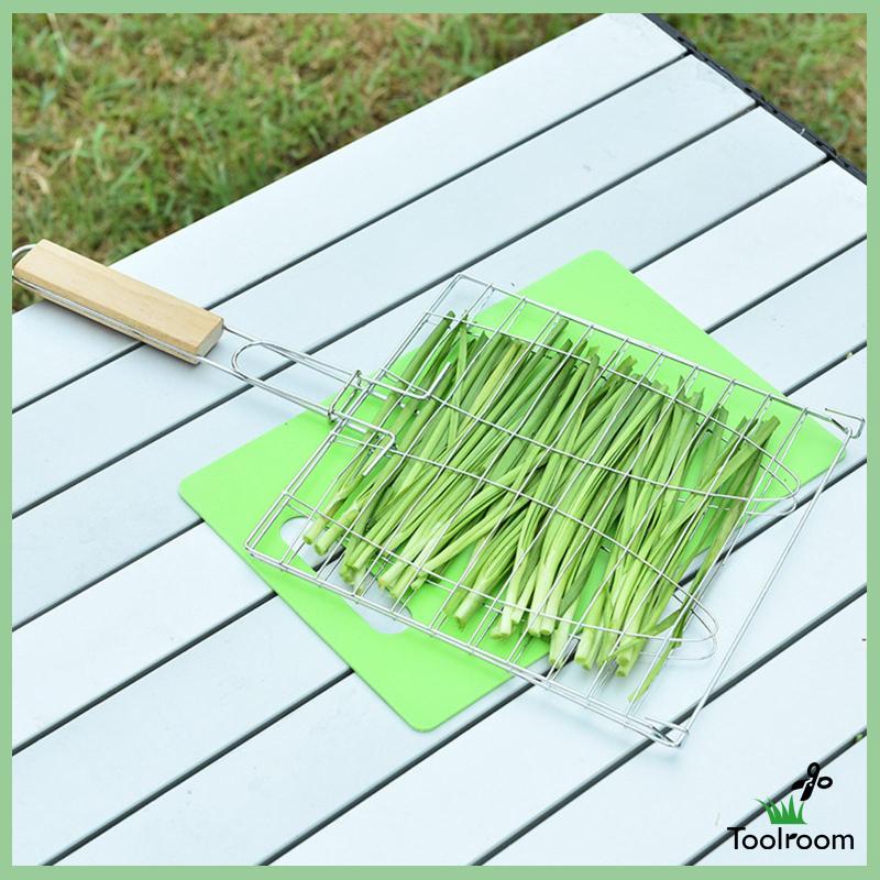 Bộ Dụng Cụ Hỗ Trợ Nướng Bbq Với Tay Cầm Bằng Gỗ Tiện Dụng Cho Tiệc Tùng / Cắm Trại