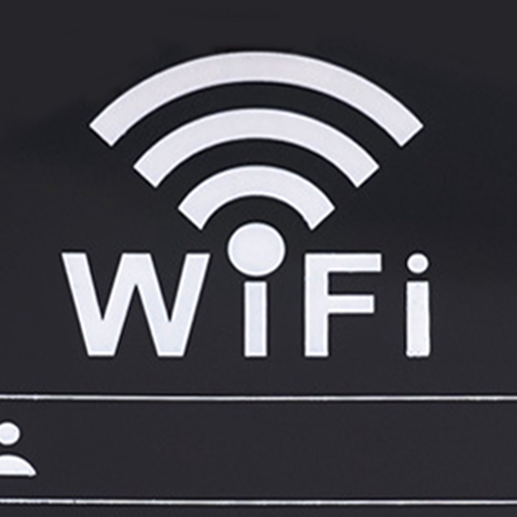 Miếng Dán Tường 3D Bằng Acrylic Tráng Gương In Chữ WiFi Độc Đáo Trang Trí Nhà Cửa