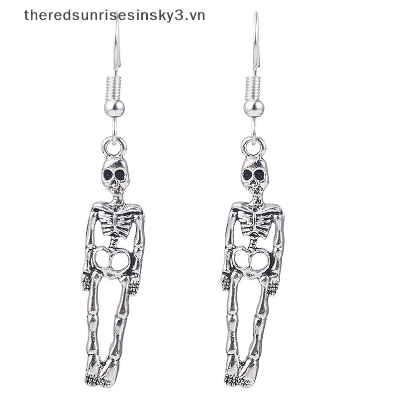 Bông Tai Hình Bộ Xương Phong Cách Cổ Điển Thời Trang Dự Tiệc Halloween Dành Cho Nữ