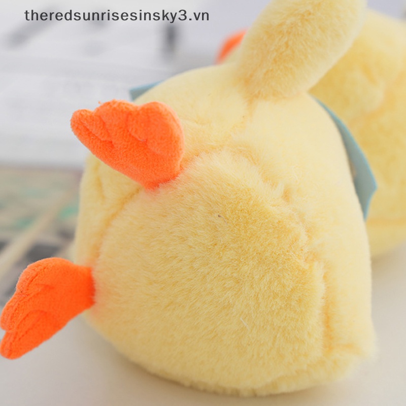 Móc Khóa Hình Chú Vịt Đội Mũ Thủy Thủ Mặt Trăng Nhồi Bông Mềm Dễ Thương