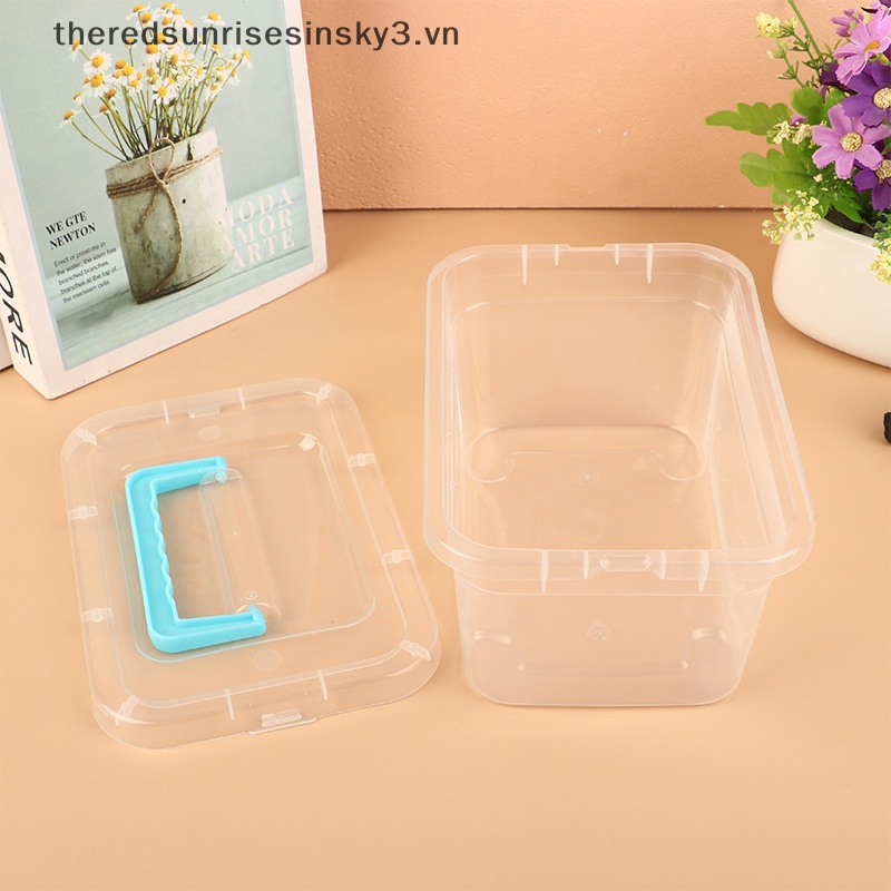 Hộp Đựng Trang Sức Bằng Nhựa Hình Vuông Nhỏ Trong Suốt Thời Trang