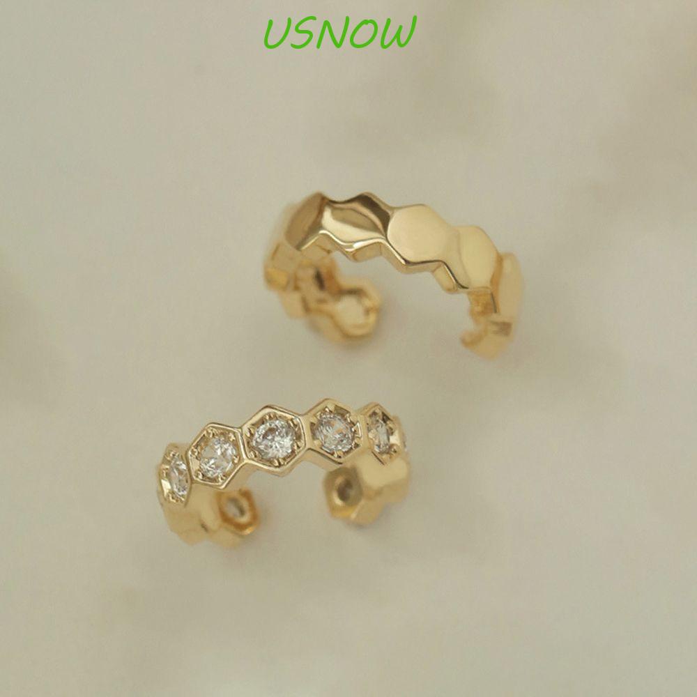 USNOW Khuyên Tai Bạc 925 Dạng Kẹp Thời Trang Cá Tính Cho Nữ