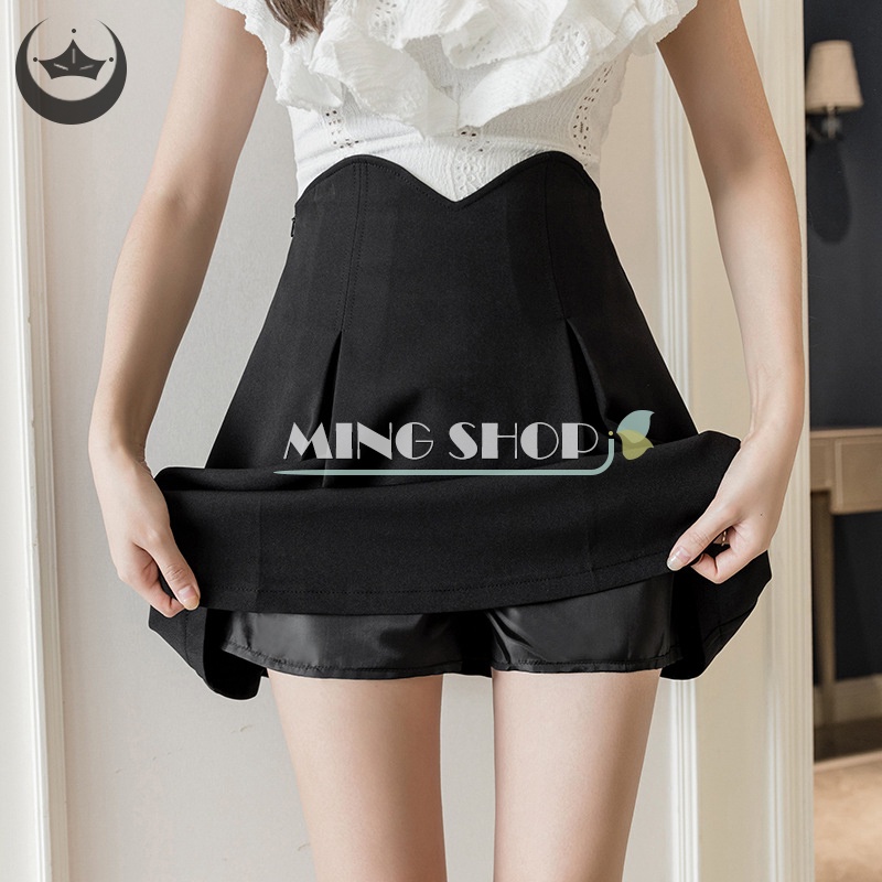 Chân Váy Đen Phong Cách Preppy Kawaii Dễ Phối Đồ Ngọt Ngào Cho Nữ