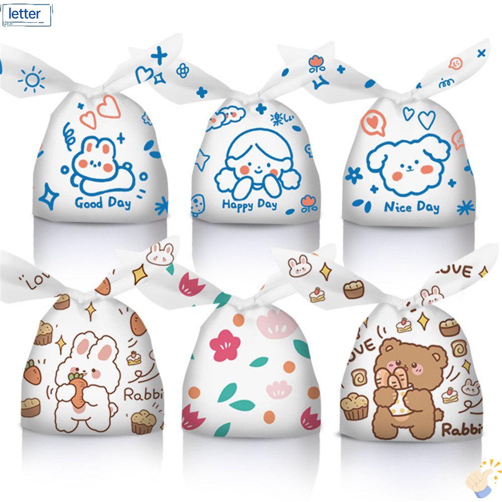 LET Set 50 Túi Đựng Bánh Quy Hình Thỏ Dễ Thương