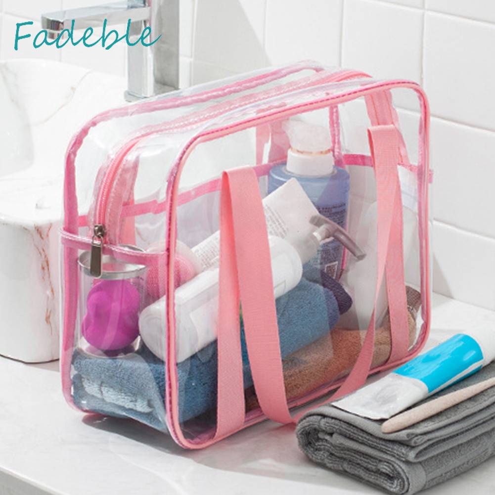 Túi Đựng Mỹ Phẩm Bằng PVC Trong Suốt Đa Năng Có Khóa Kéo Tiện Dụng Cho Nữ