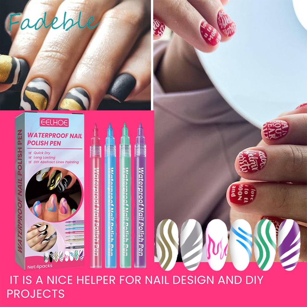 Set 4 Bút Trang Trí Móng Tay Nghệ Thuật