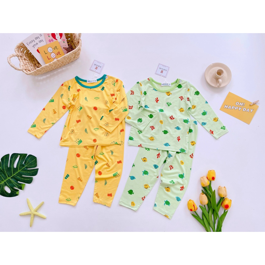 Bộ Thun Lạnh Dài Tay In Hình Họa Tiết Siêu Cưng _ TL9