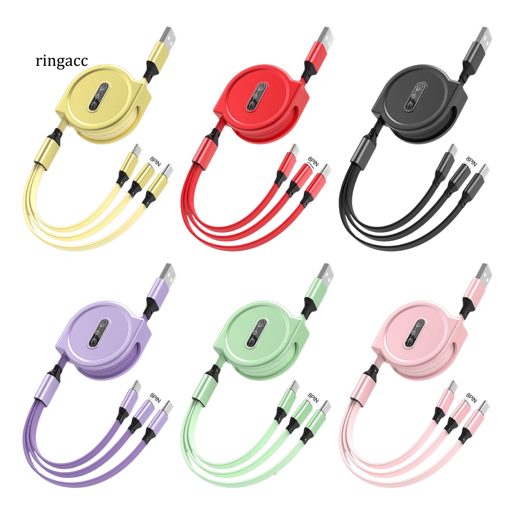 Dây Cáp Sạc Đồng Bộ Dữ Liệu USB / Type-C Đa Năng 3 Trong 1 8Pin