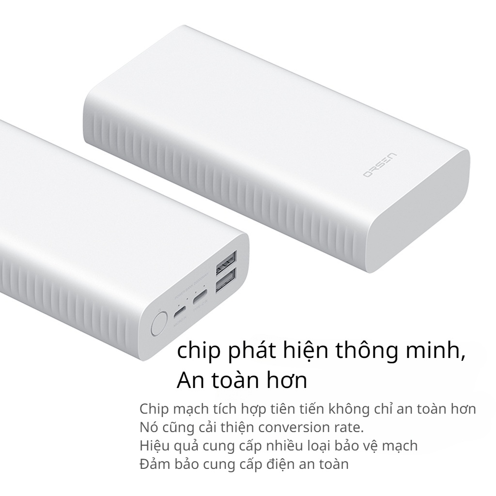 Sạc Dự Phòng Orsen E39 20000mAh Chính Hãng 100% Sạc Nhanh Cổng USB | Pin Elop Chính Hãng 100% 100%