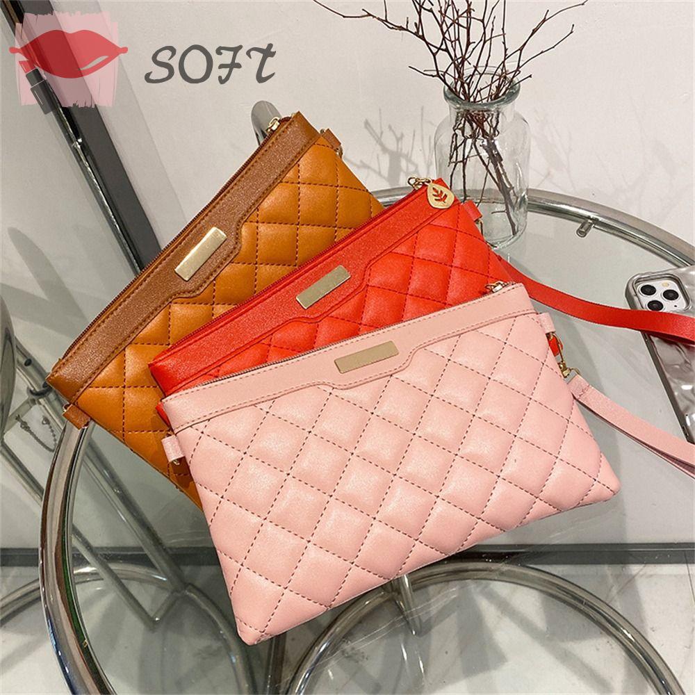 SOFTNESS Túi Xách Da PU Thêu Họa Tiết Thời Trang Sang Trọng Cho Nữ