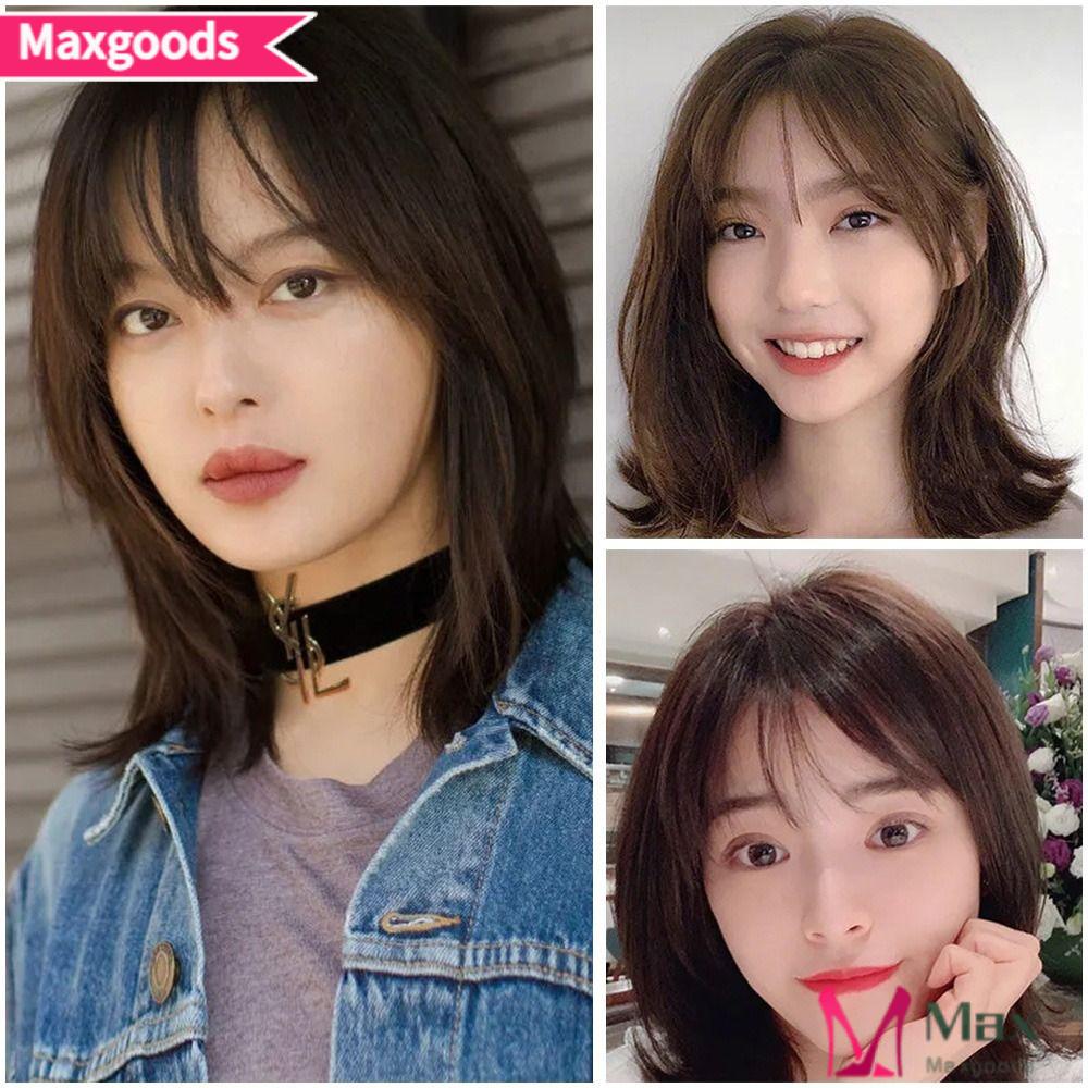 MAXG Bộ Tóc Giả 3D Thời Trang Cách Nhiệt Tự Nhiên