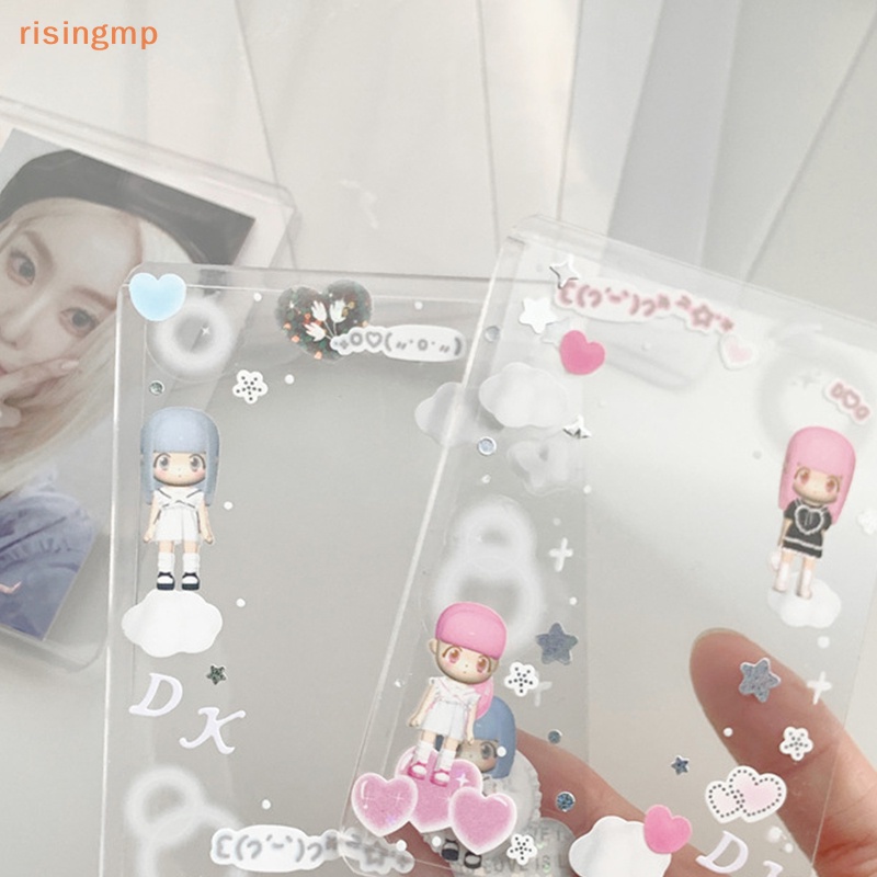 Set 10 Vỏ Bọc Thẻ Bằng Nhựa Dày Trong Suốt Chống Trầy Xước Phong Cách Hàn Quốc