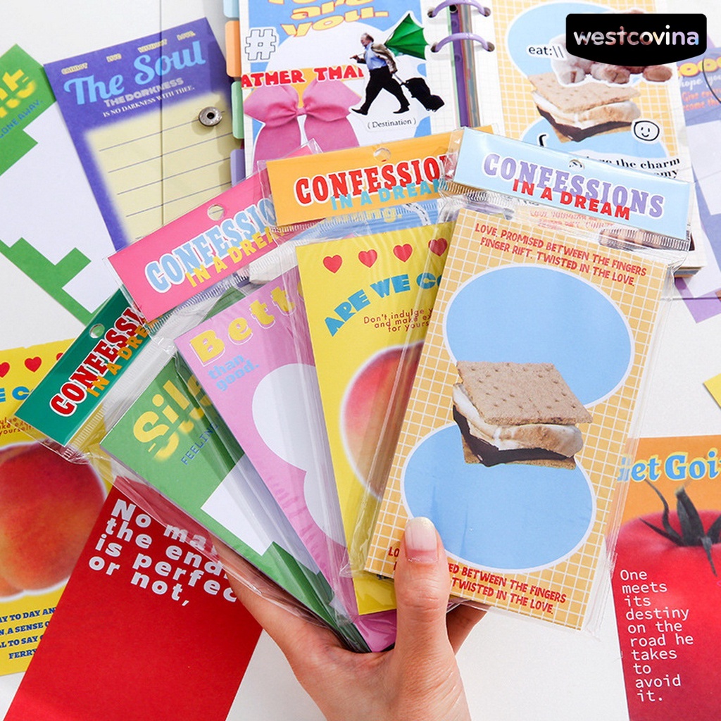 [WSTN]✎Set 90 Tấm Giấy Ghi Chú Họa Tiết Lá Dày Dặn Phong Cách Hàn Quốc