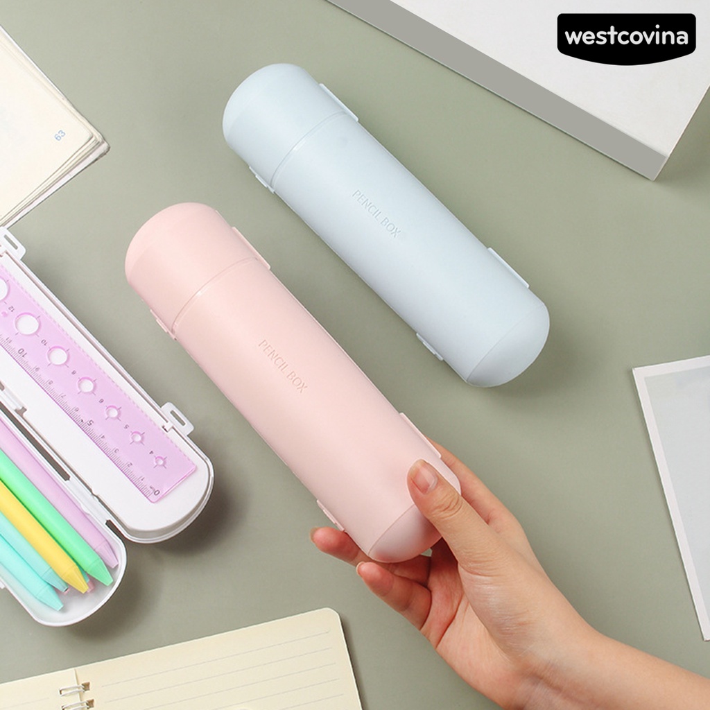 [WSTN] [WSTN]✎Hộp Đựng Bút Bằng PP Mịn Chống Nước Có Khóa Cài Thiết Thực Dành Cho Gia Đình