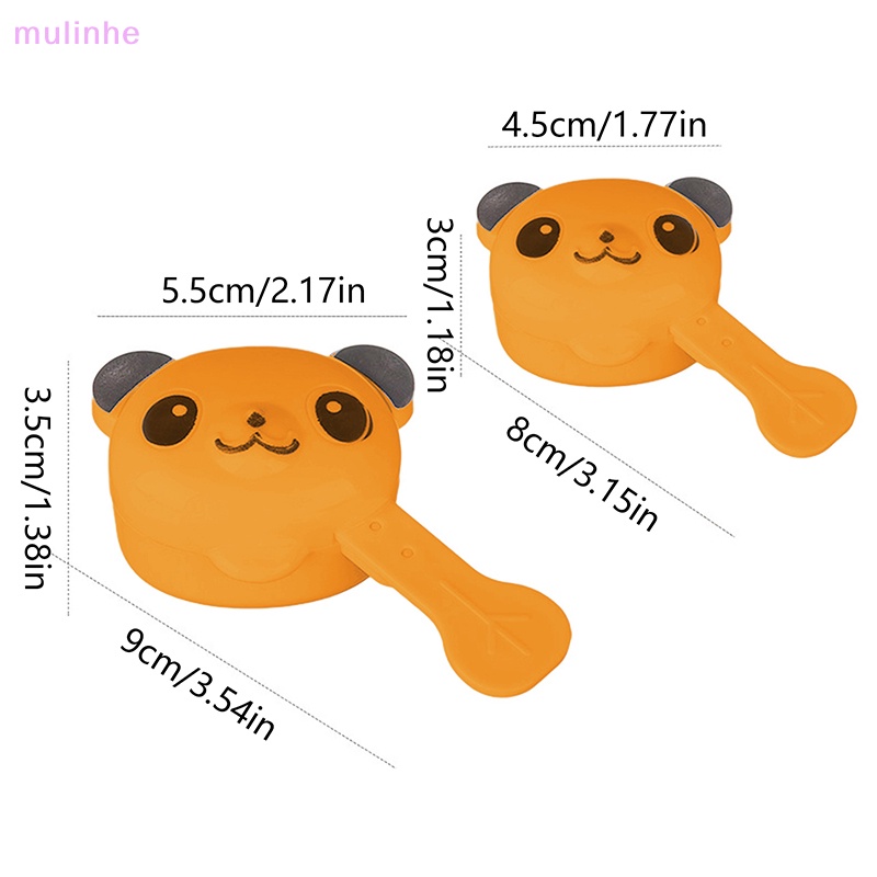 Bộ 2 Hũ Đựng Sốt Dạng Bóp Hình Gấu Trúc Mini Kèm Muỗng Cà Chua Hoạt Hình Cho Trẻ Em vn