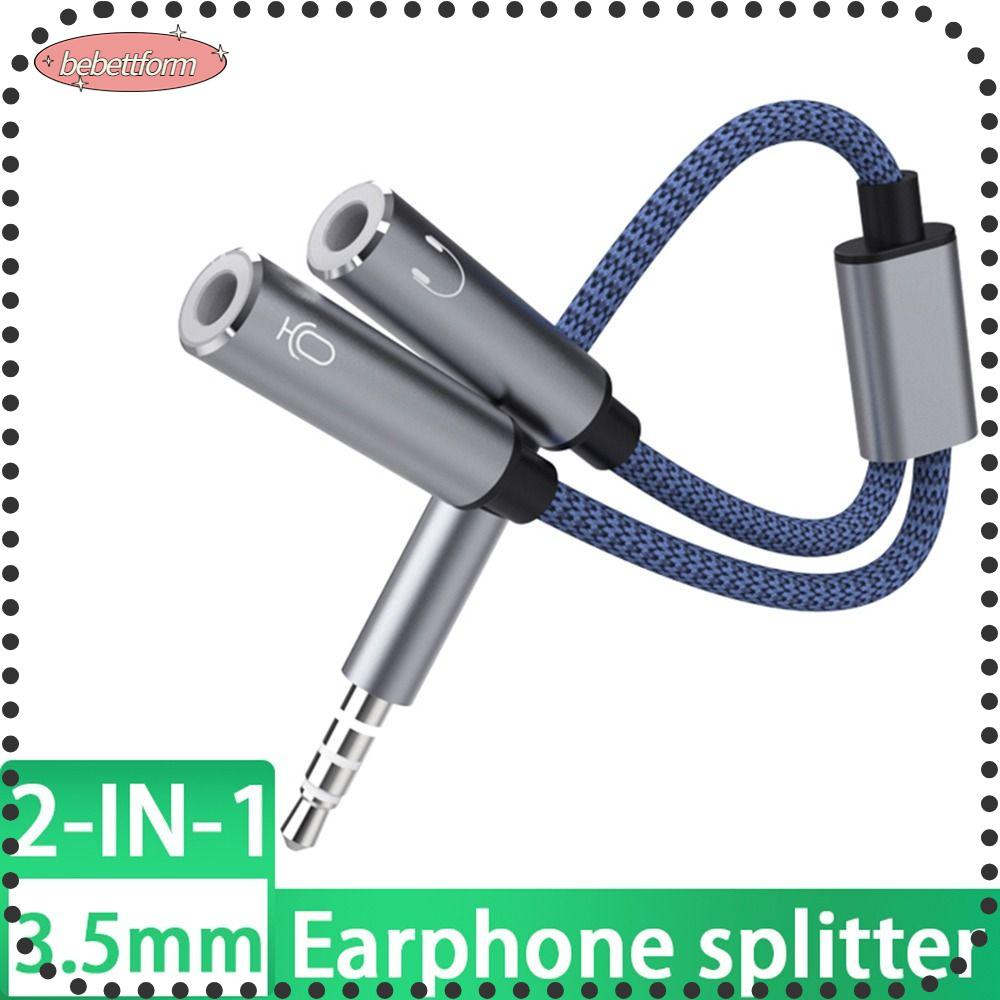 BEBETTERM Cáp Chia Âm Thanh 3.5Mm Sang 2 ĐầU CắM Chuyên DụNg Cho ĐiệN ThoạI