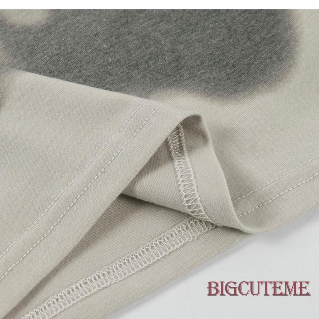 Áo Thun Tay Ngắn Cổ Tròn In Hình Chân Dung Phong Cách Đường Phố Cho Nữ