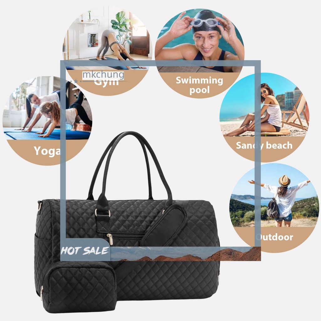 Túi Đựng Mỹ Phẩm Du Lịch / Tập Thể Thao Chia Ngăn Khô Và Ướt Tiện Dụng Cho Nữ