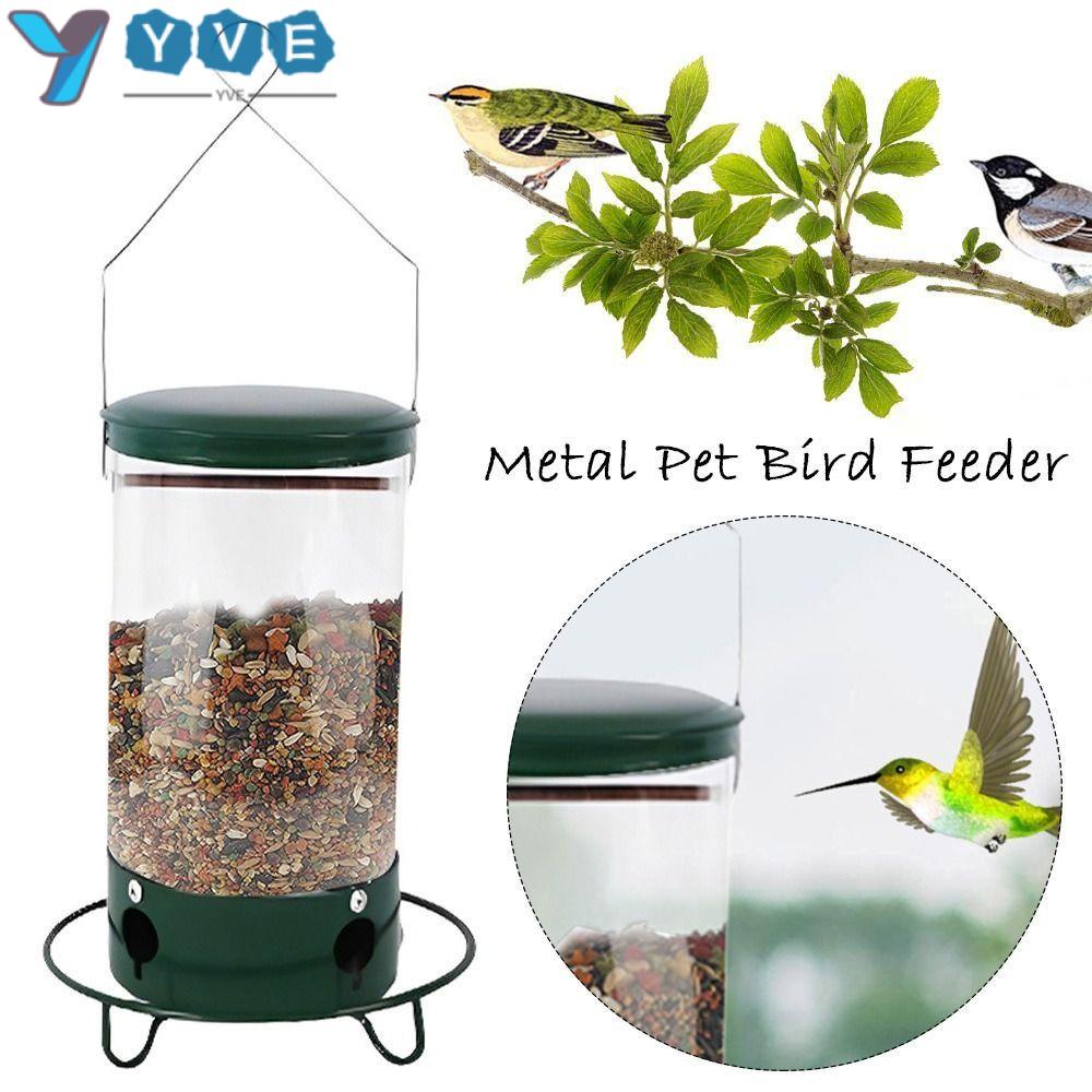 YVE Dụng Cụ Cho Chim Ăn Tự Động Nhiều Lỗ Sức Chứa Lớn