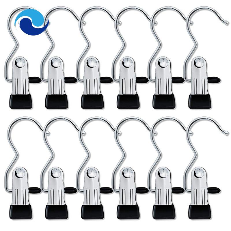 30 Kẹp Đơn Bằng Thép Không Gỉ Tiết Kiệm Không Gian Cho Quần Áo