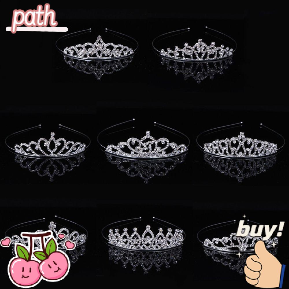 PATH Vương Miện Cài Tóc Đính Pha Lê Thời Trang Cho Cô Dâu