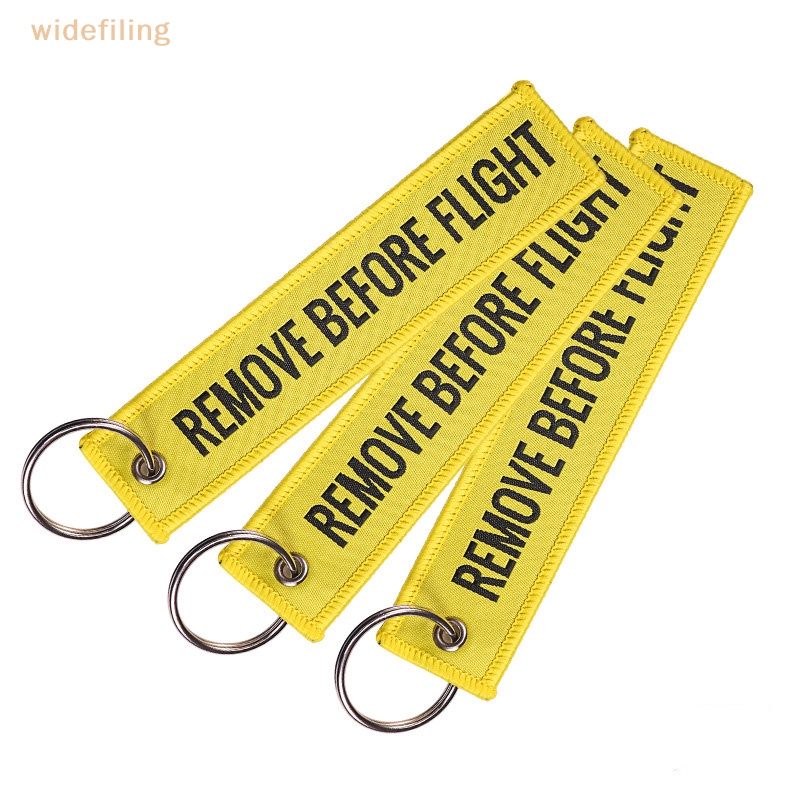Móc Khóa Thêu Chữ Remove Before Flight Kích Thước 13 * 3CM