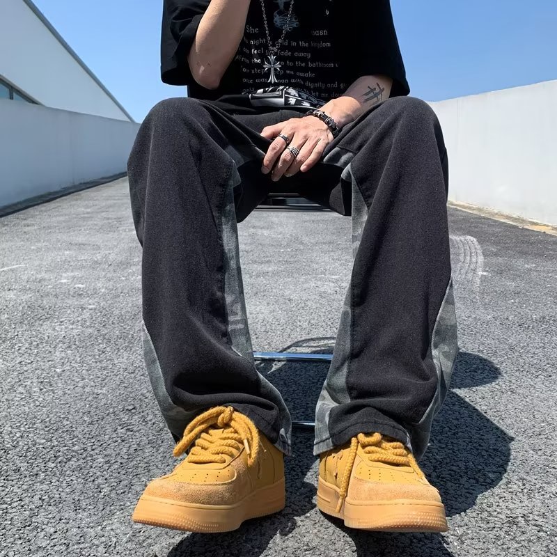 Quần Dài Ống Rộng Phong Cách Hong Kong Thời Trang Mùa Hè Mới Cho Nam