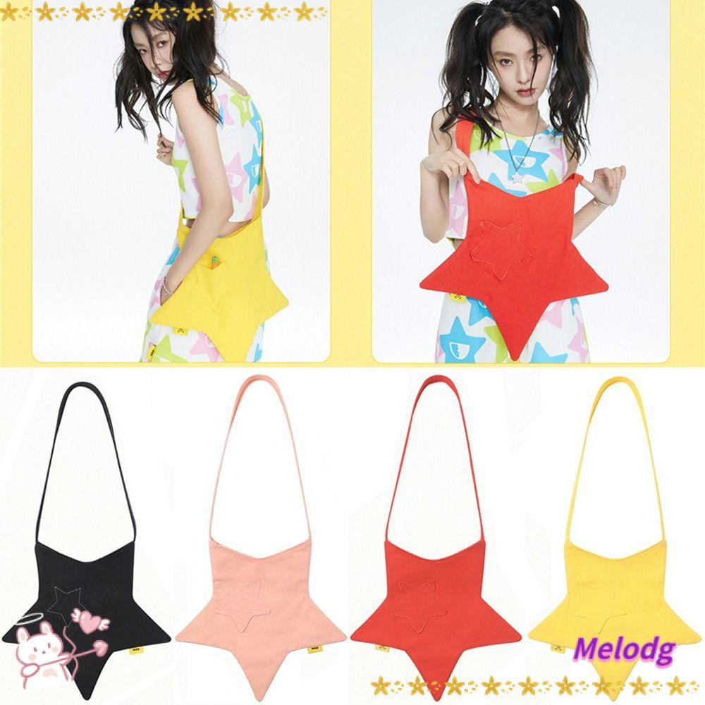 MELODG Túi Xách Nữ Vải Mềm Họa Tiết Ngôi Sao