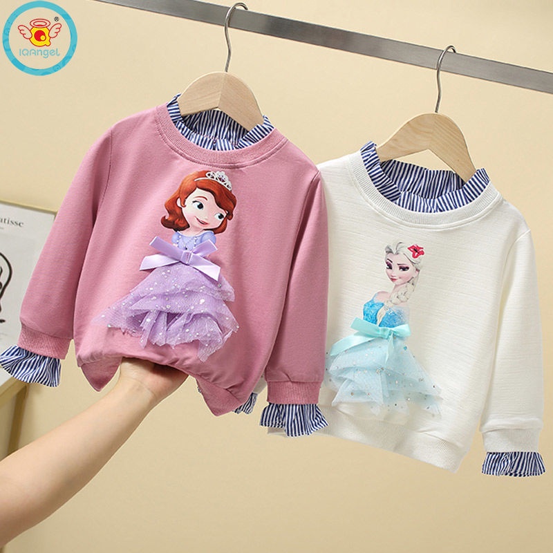 Áo Sweater Dáng Rộng In Hoạt Hình Kiểu Hàn Quốc Thời Trang Xuân Thu Cho Bé Gái