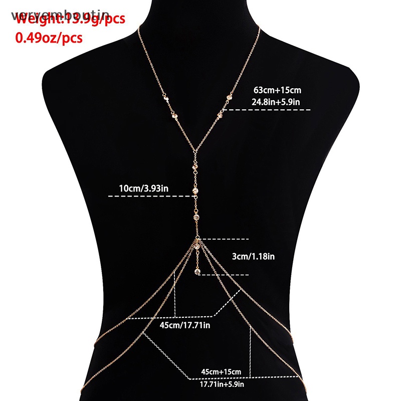 Vòng cổ Cơ Thể Dạng Chuỗi Chéo Ngực Quyến Rũ Cho Nữ