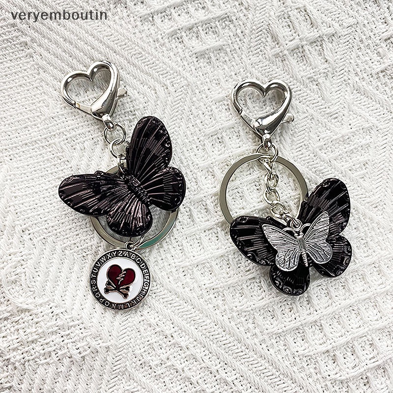 Móc Khóa Hợp Kim Y2K Mặt Hình Bướm Vintage Thời Trang